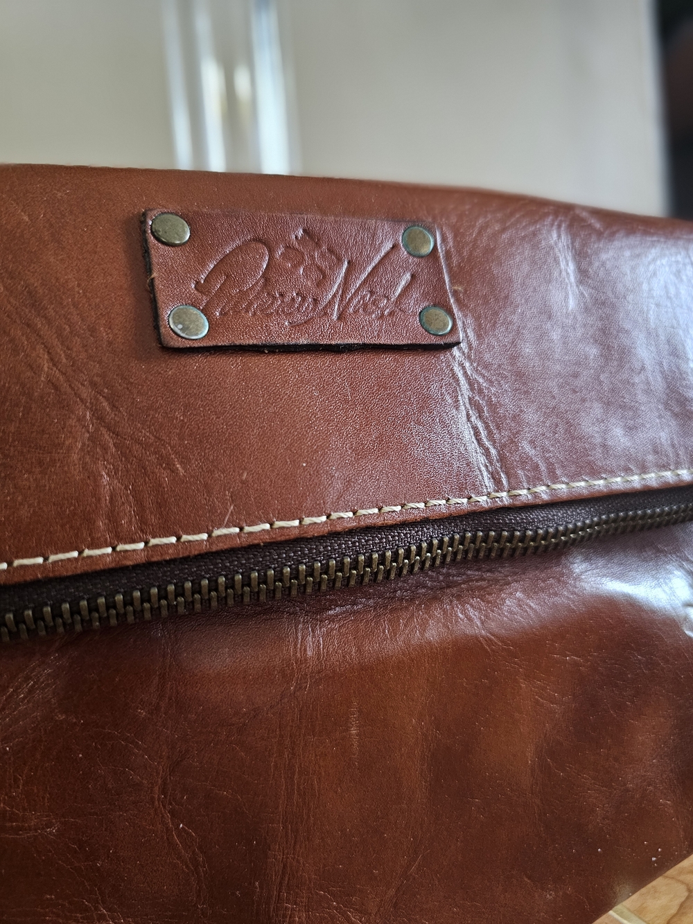 Patricia Nash Cognac Brown Leather Wristlet - Picture 4 of 10
